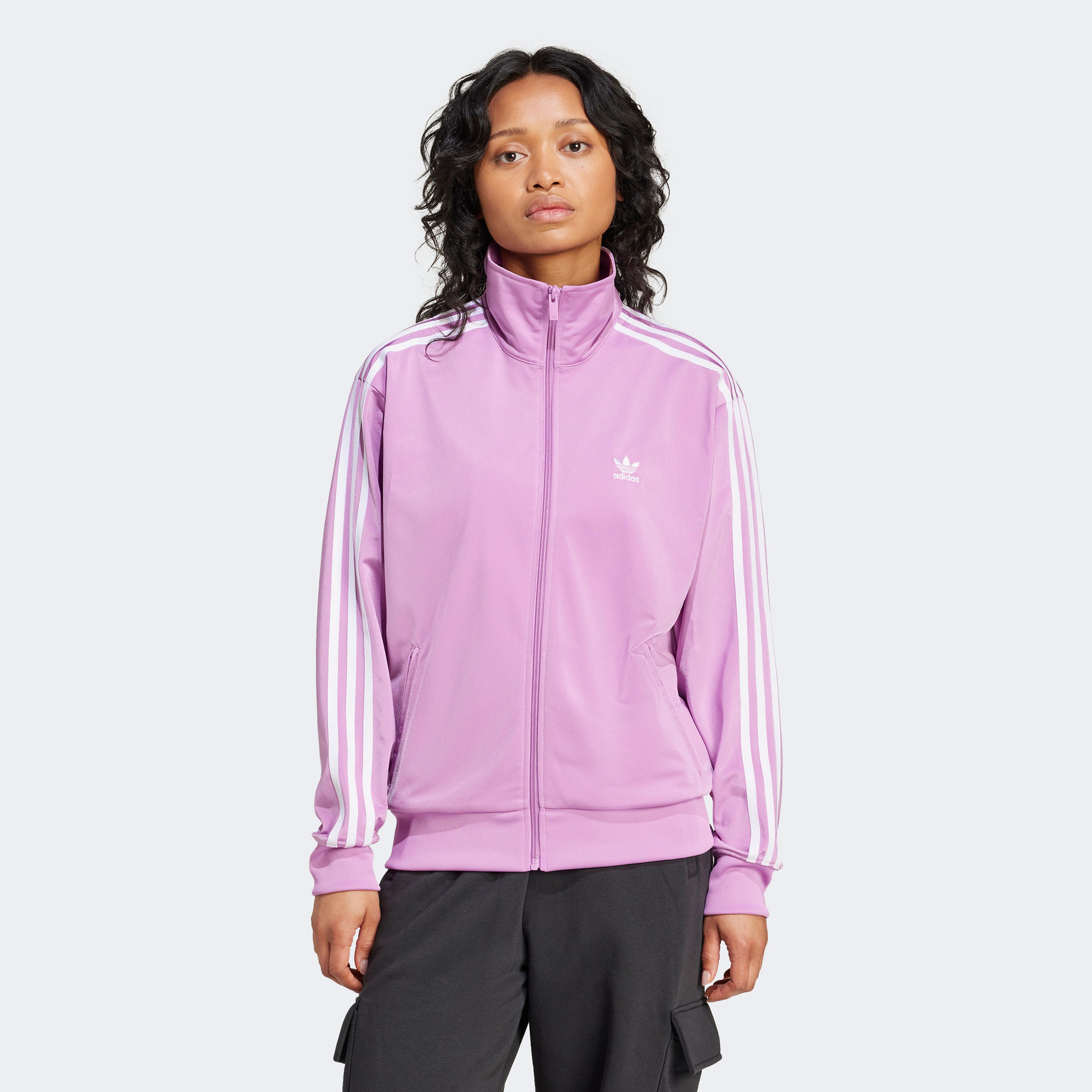 adidas Adicolor Classics Loose Firebird Tt Kadın Mor Eşofman Üstü