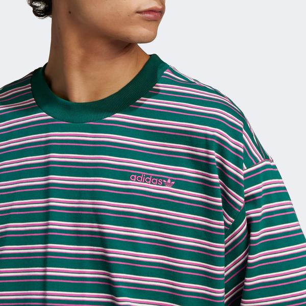 adidas Originals 80S Loose Striped Erkek Yeşil T-Shirt_3
