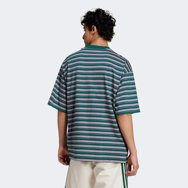 adidas Originals 80S Loose Striped Erkek Yeşil T-Shirt_1