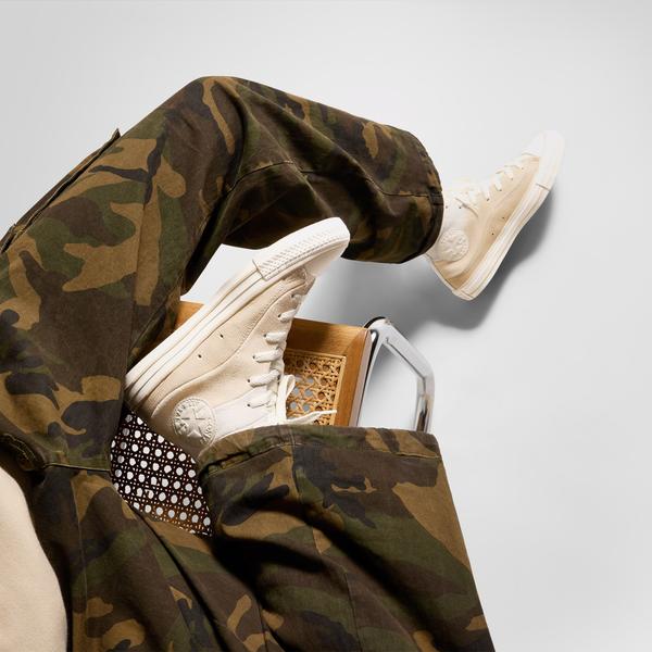 Converse Chuck Taylor All Star Unisex Krem Deri Sneaker_3