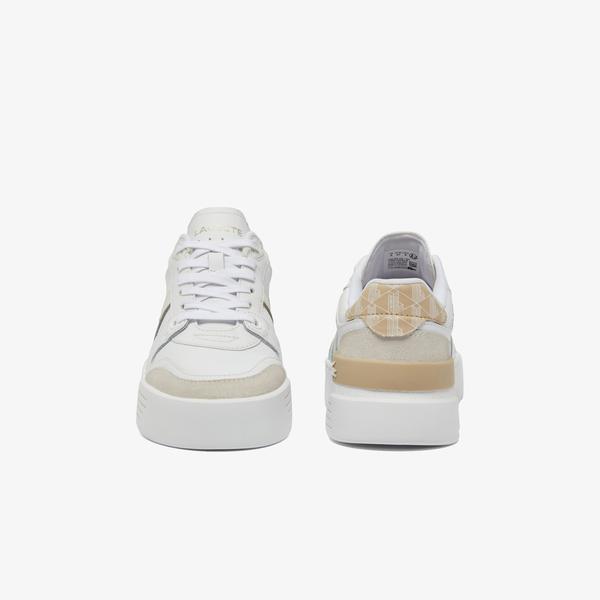 Lacoste L002 Evo Kadın Beyaz/Kahverengi Sneaker_4