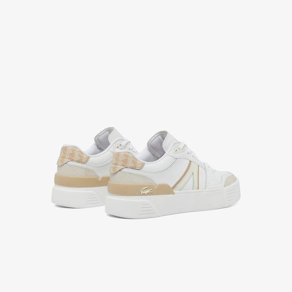 Lacoste L002 Evo Kadın Beyaz/Kahverengi Sneaker_2