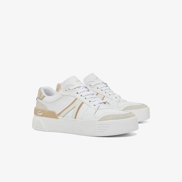 Lacoste L002 Evo Kadın Beyaz/Kahverengi Sneaker_1