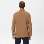 Nautica Erkek Bej Classic Fit Uzun Kollu Polo