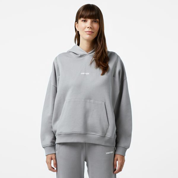 United4 Classic Kadın Gri Hoodie