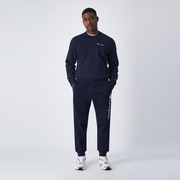 Champion Fleece Big Logo Jogger Erkek Lacivert Eşofman Altı
