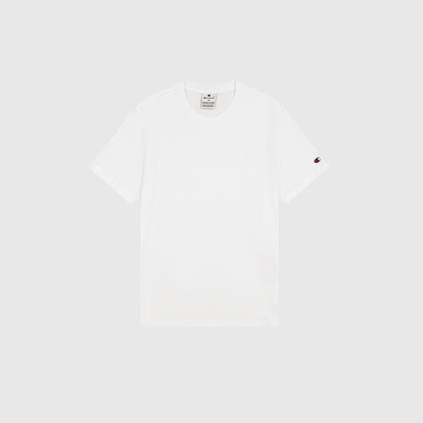 Champion Tonal Logo Crewneck Erkek Beyaz T-Shirt_3