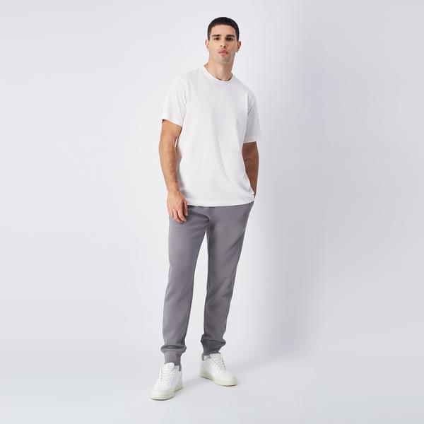 Champion Tonal Logo Crewneck Erkek Beyaz T-Shirt_1