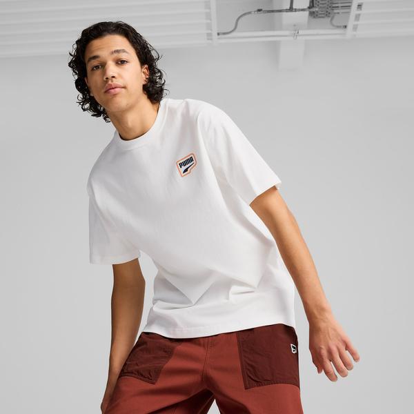 Puma Downtown Relaxed Graphic Unisex Beyaz T-Shirt