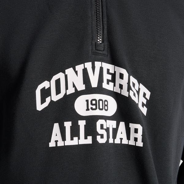 Converse Erkek Yarım Fermuarlı Siyah Sweatshirt_5