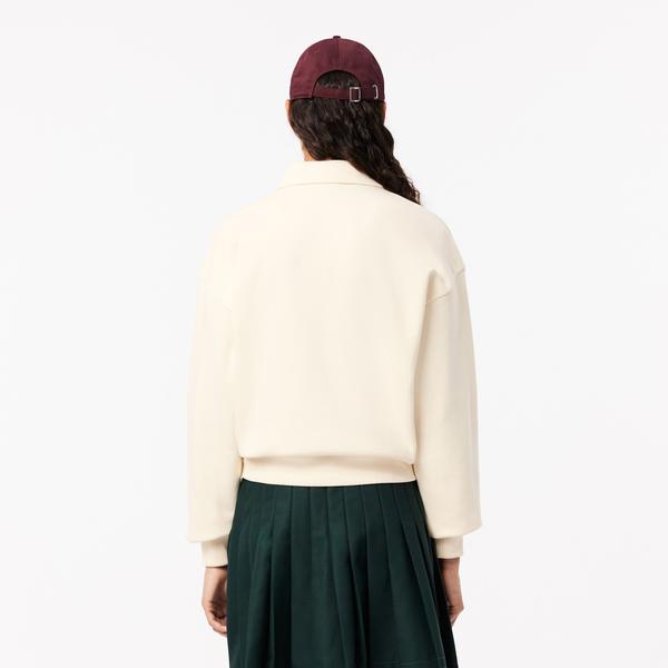 Lacoste Embroidered Kadın Beyaz  Sweatshirt_2