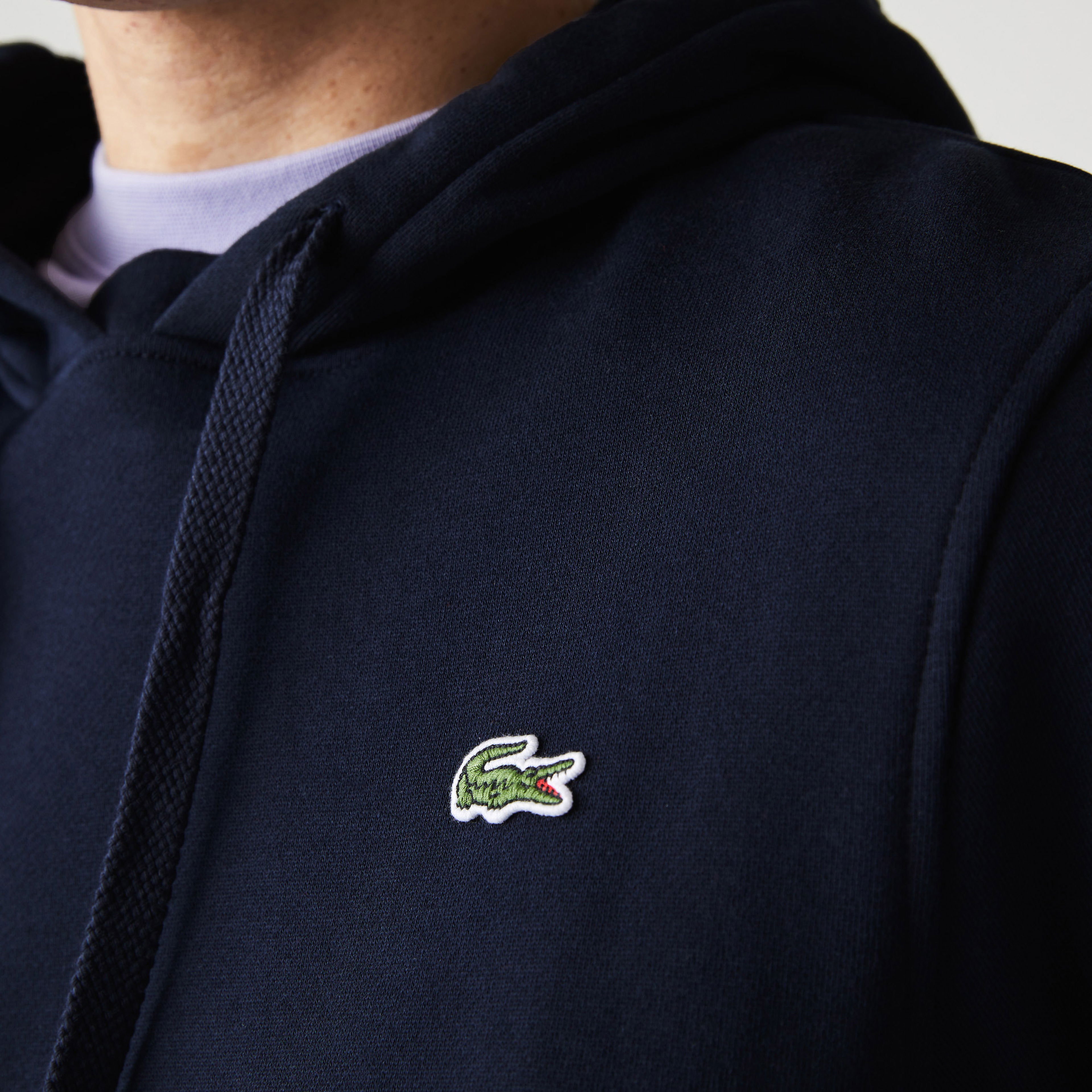 Lacoste Sport Fleece Erkek Lacivert Hoodie