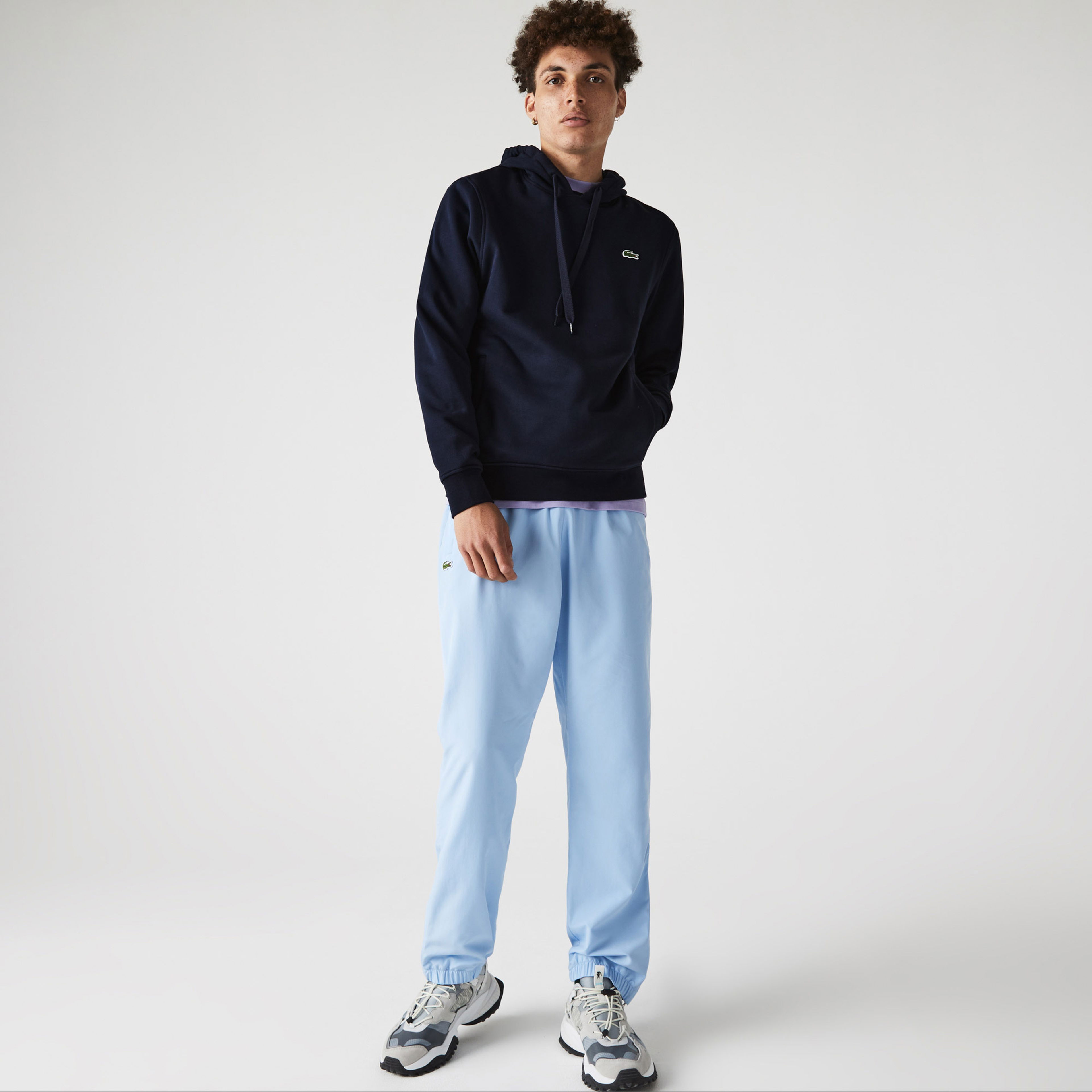Lacoste Sport Fleece Erkek Lacivert Hoodie