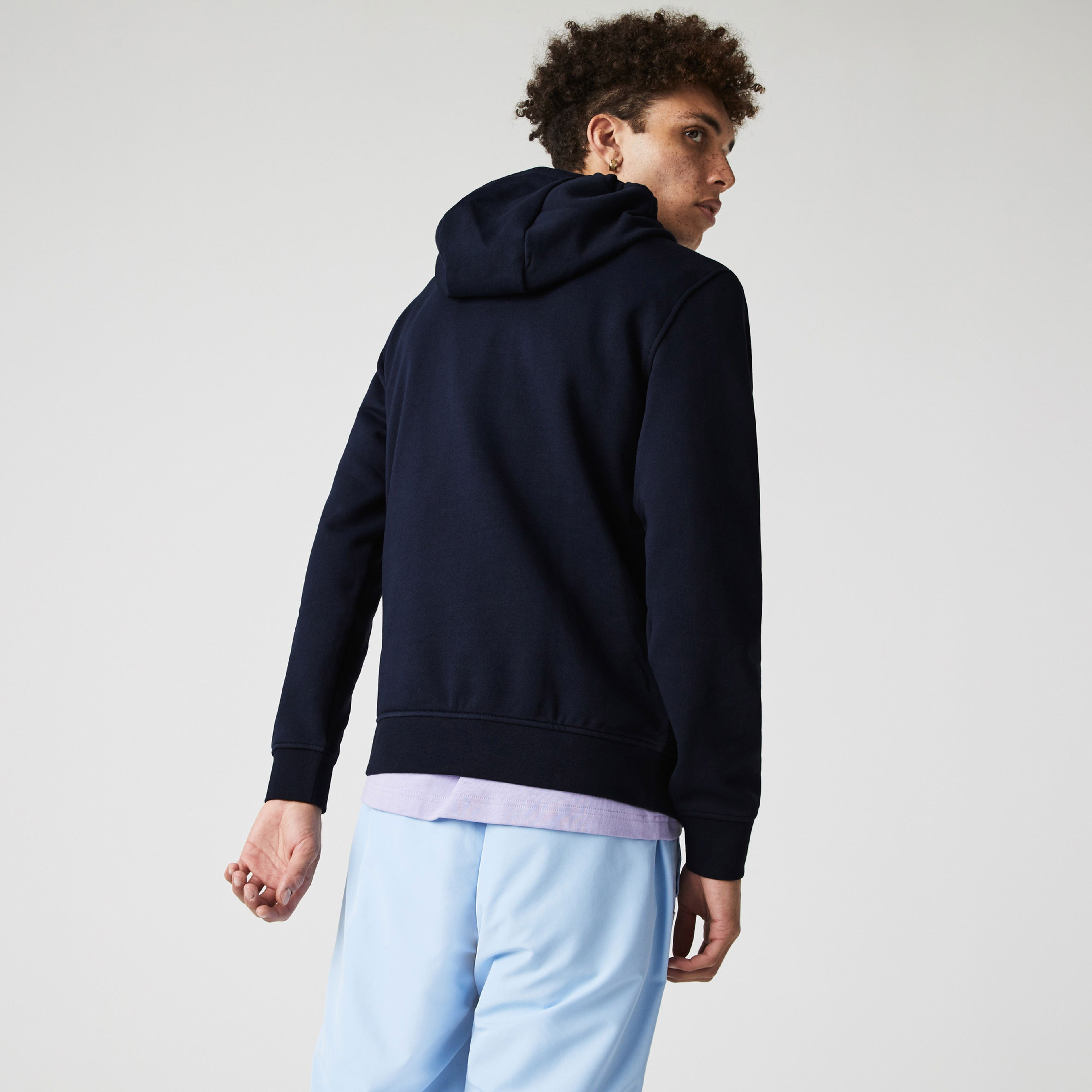 Lacoste Sport Fleece Erkek Lacivert Hoodie