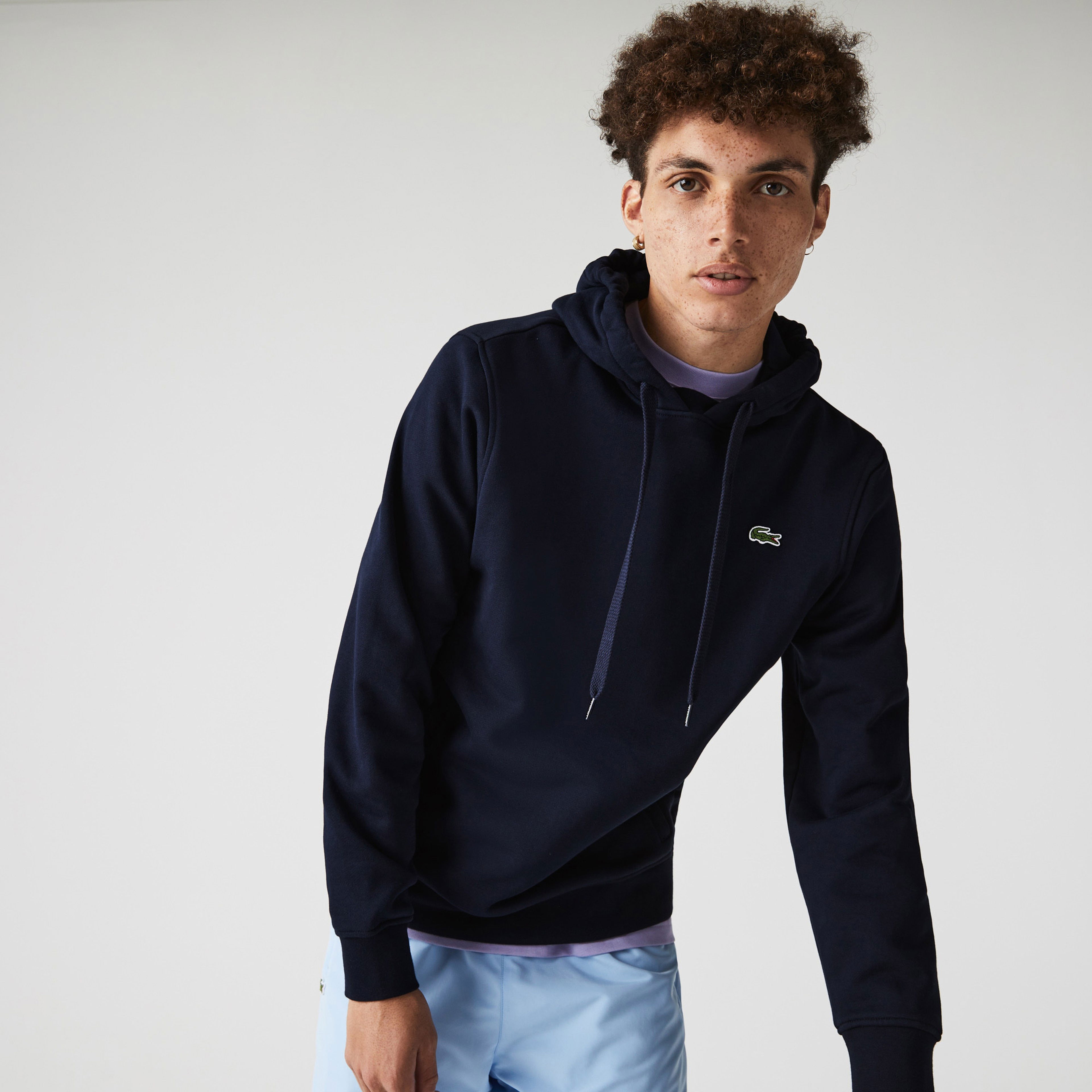 Lacoste Sport Fleece Erkek Lacivert Hoodie