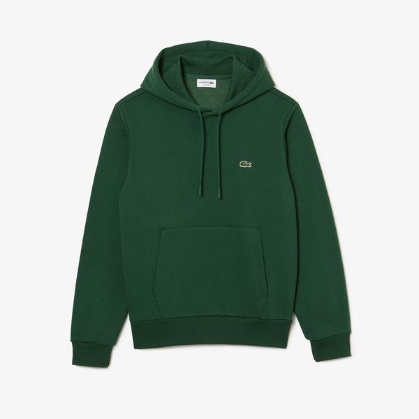 Lacoste Classic Erkek Classic Fit Kapüşonlu Yeşil Hoodie_4