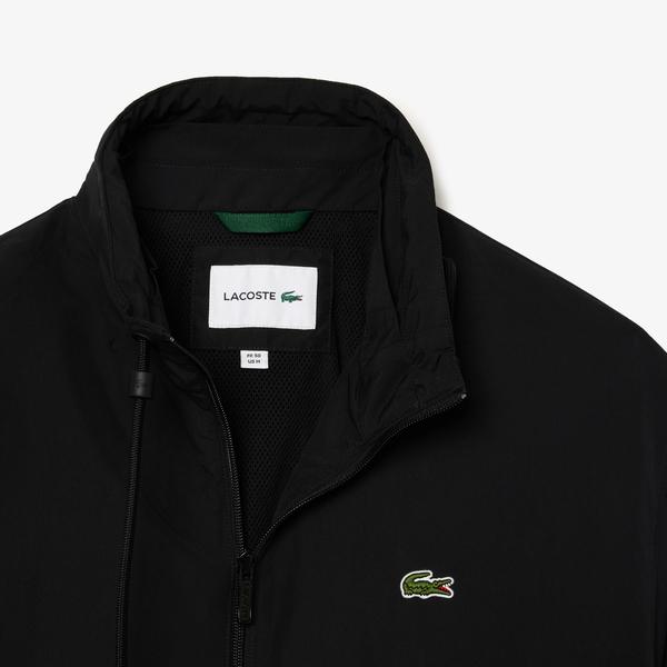 Lacoste Classic Erkek Kapüşonlu Siyah Mont_5