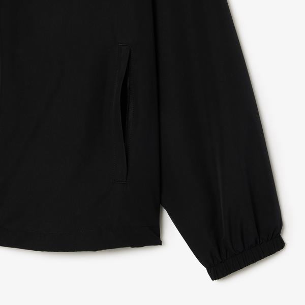 Lacoste Classic Erkek Kapüşonlu Siyah Mont_7