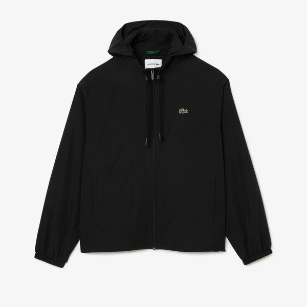 Lacoste Classic Erkek Kapüşonlu Siyah Mont_6