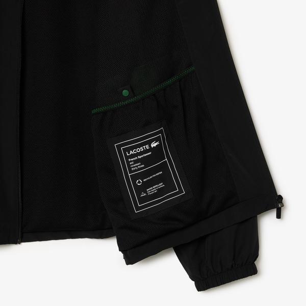 Lacoste Classic Erkek Kapüşonlu Siyah Mont_8