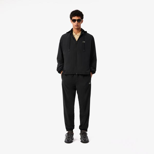 Lacoste Classic Erkek Kapüşonlu Siyah Mont_3