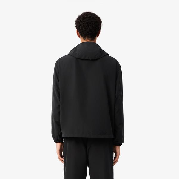 Lacoste Classic Erkek Kapüşonlu Siyah Mont_2