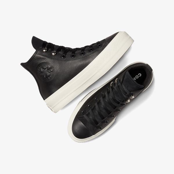 Converse Chuck Taylor All Star Lift Unisex Siyah Deri Platform Sneaker_5