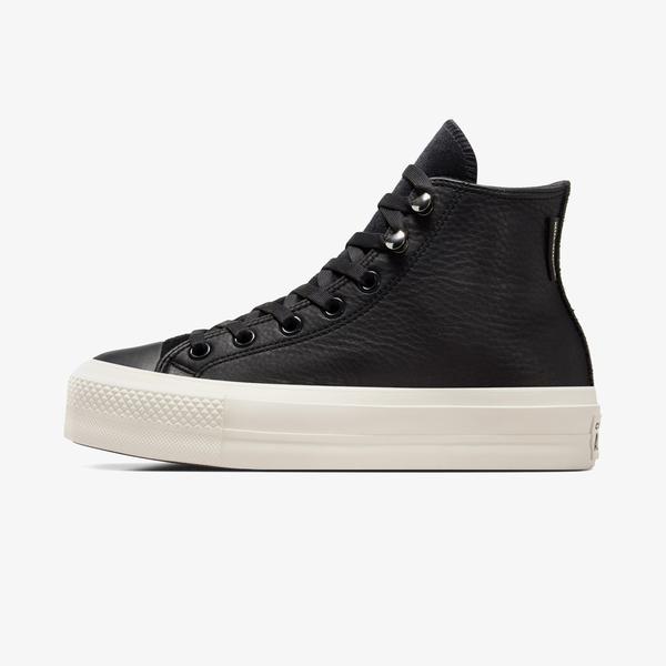 Converse Chuck Taylor All Star Lift Unisex Siyah Deri Platform Sneaker_4
