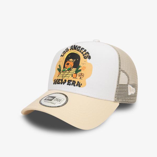 New Era Graphic Print Trucker Newera Ltc Unisex Bej Şapka
