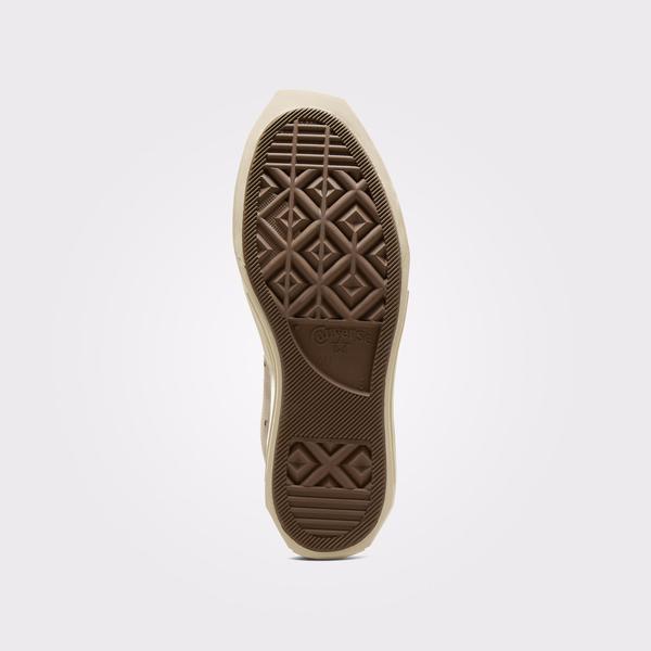 Converse Chuck 70 De Luxe Squared Unisex Haki Deri Platform Sneaker_7