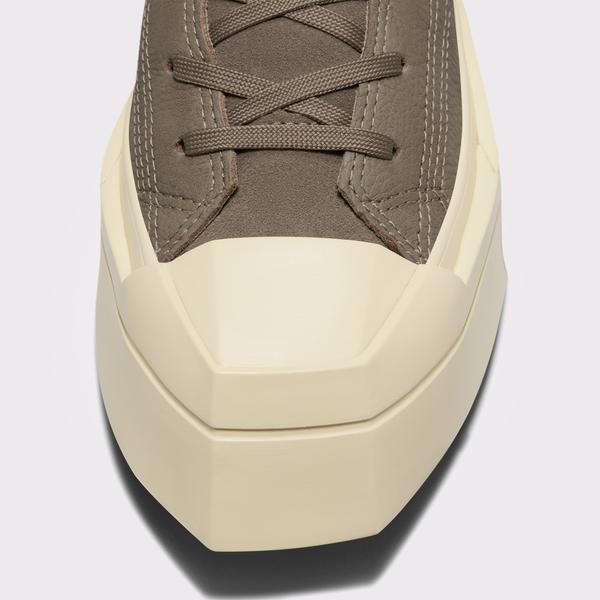 Converse Chuck 70 De Luxe Squared Unisex Haki Deri Platform Sneaker_8