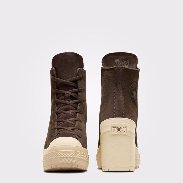 Converse Chuck 70 De Luxe Heel Unisex Kahverengi Deri Platform Sneaker_2
