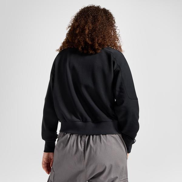 Converse Wordmark Kadın Yarım Fermuarlı Siyah Sweatshirt_2