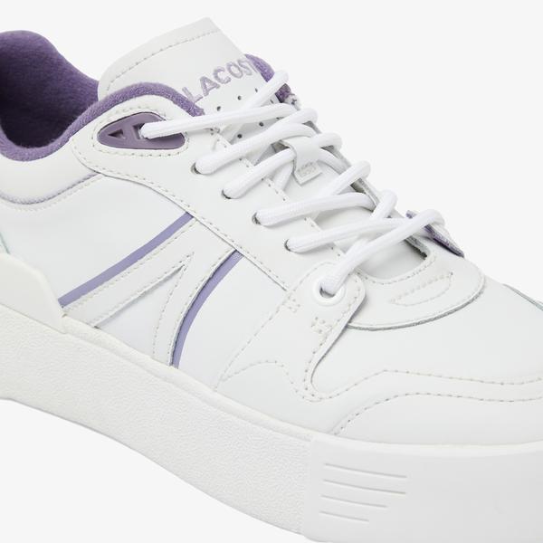 Lacoste L002 Evo Kadın Beyaz/Mor Sneaker_5