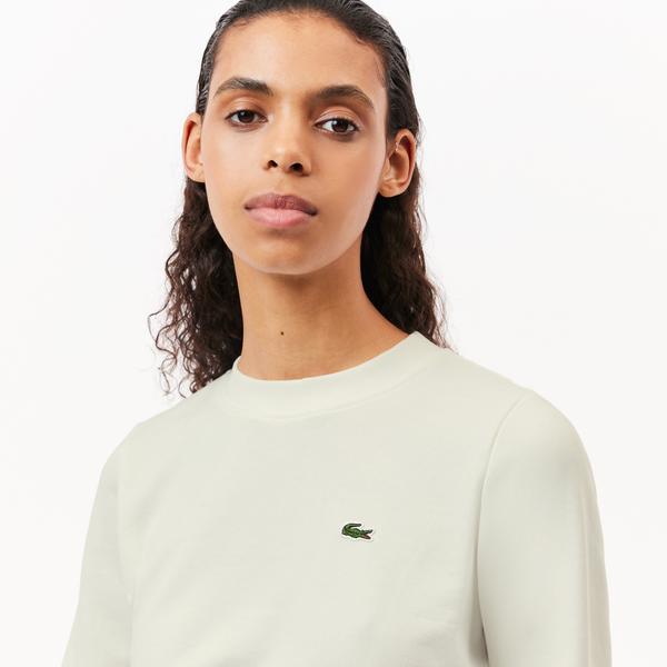 Lacoste Regular Fit Kadın Beyaz Sweatshirt_1
