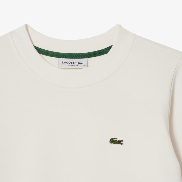 Lacoste Regular Fit Kadın Beyaz Sweatshirt_5