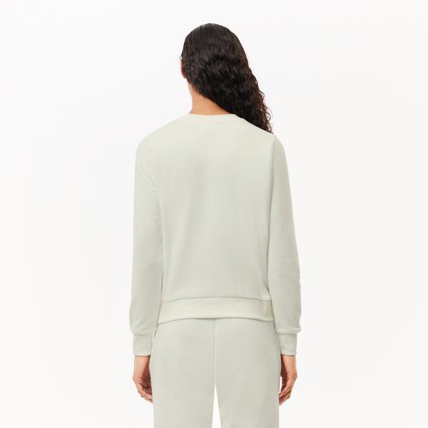 Lacoste Regular Fit Kadın Beyaz Sweatshirt_2