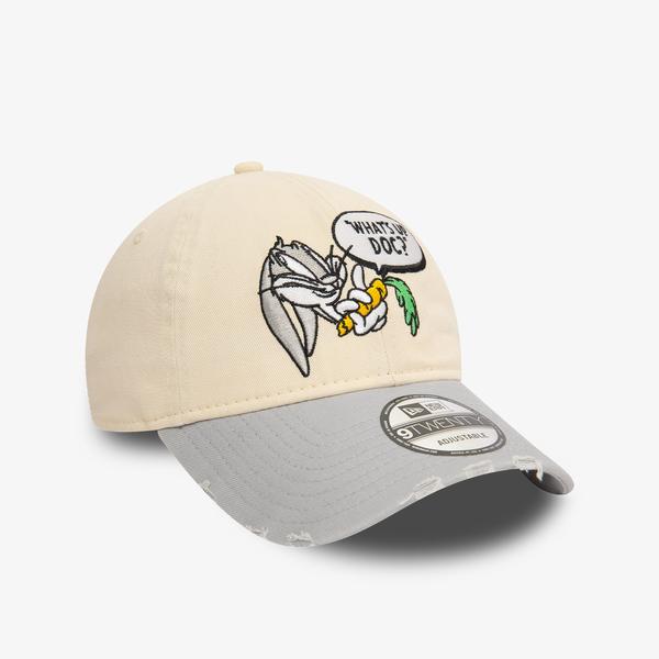 New Era Looney Tunes Bugs Bunny Distressed 9TWENTY Unisex Bej Şapka_3