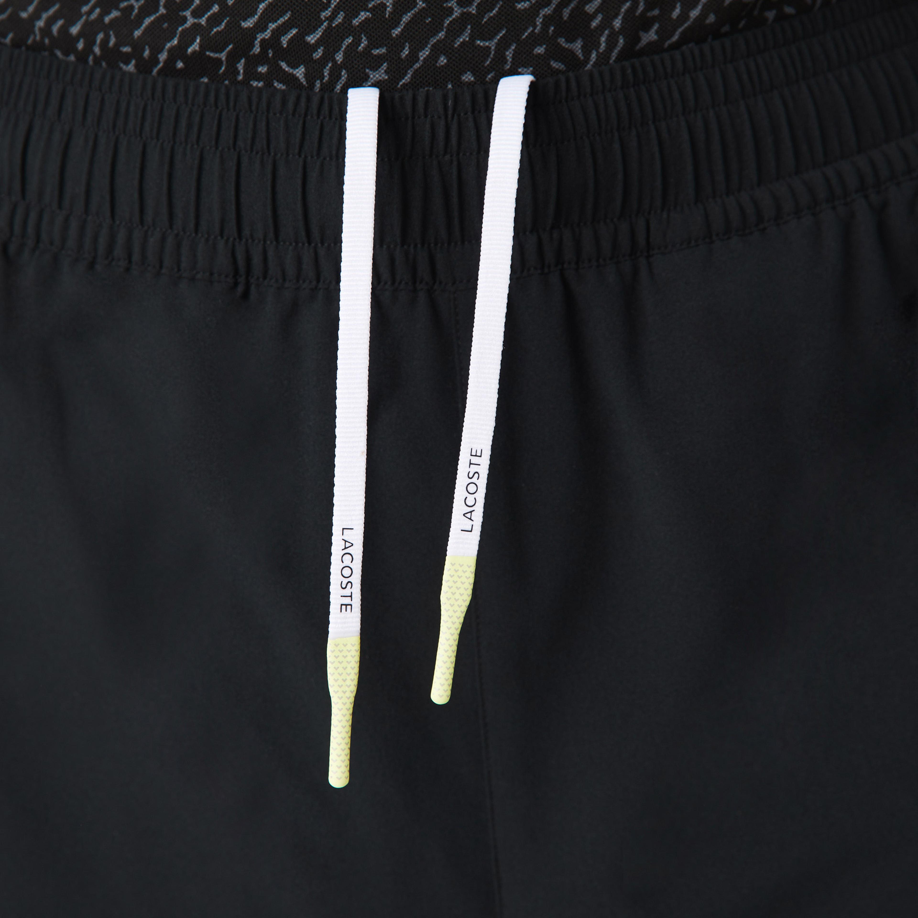 Lacoste SPORT Erkek Regular Fit Baskılı Siyah Şort