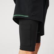 Lacoste SPORT Erkek Regular Fit Baskılı Siyah Şort