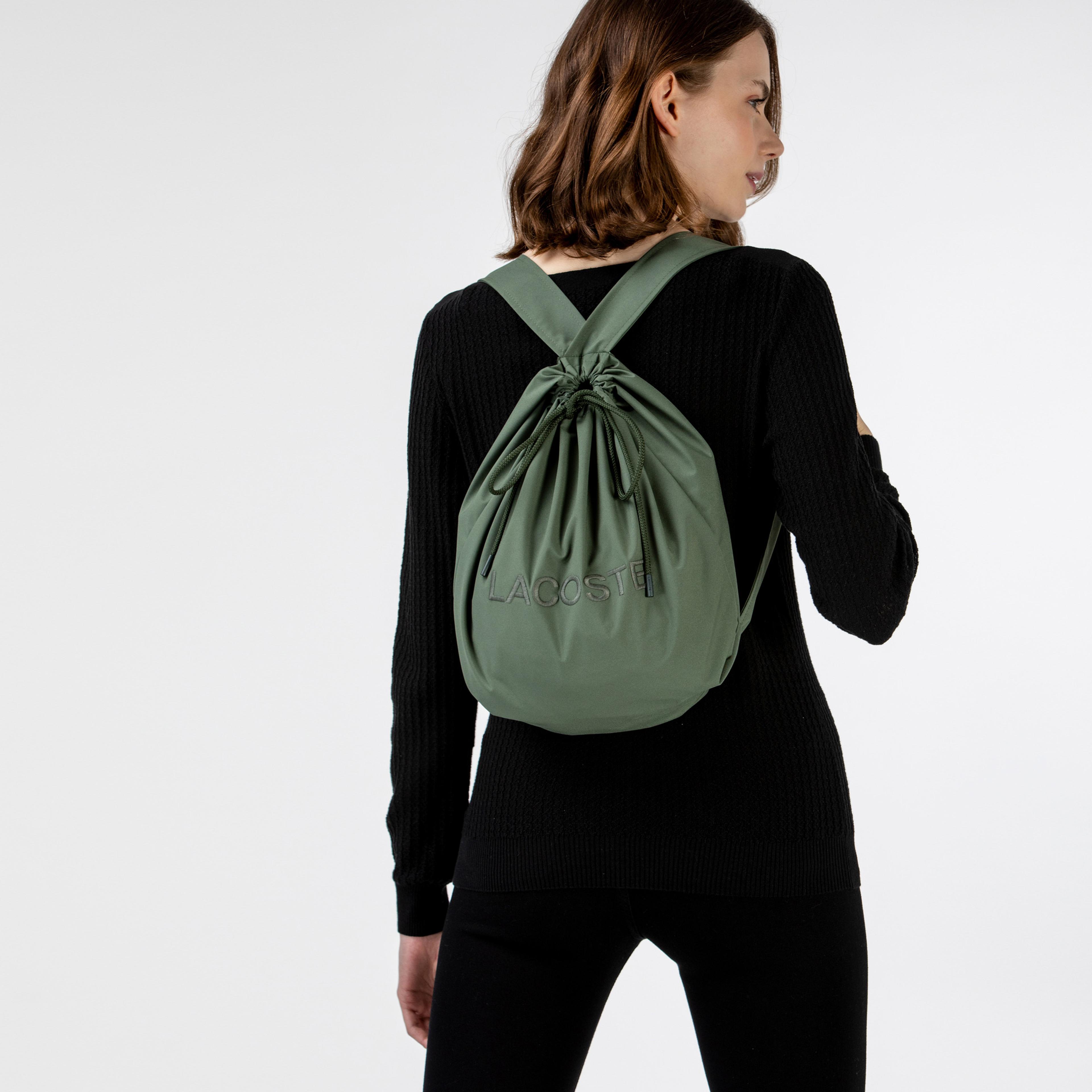 Lacoste Kadın Kapüşonlu Katlanabilir Haki Mont