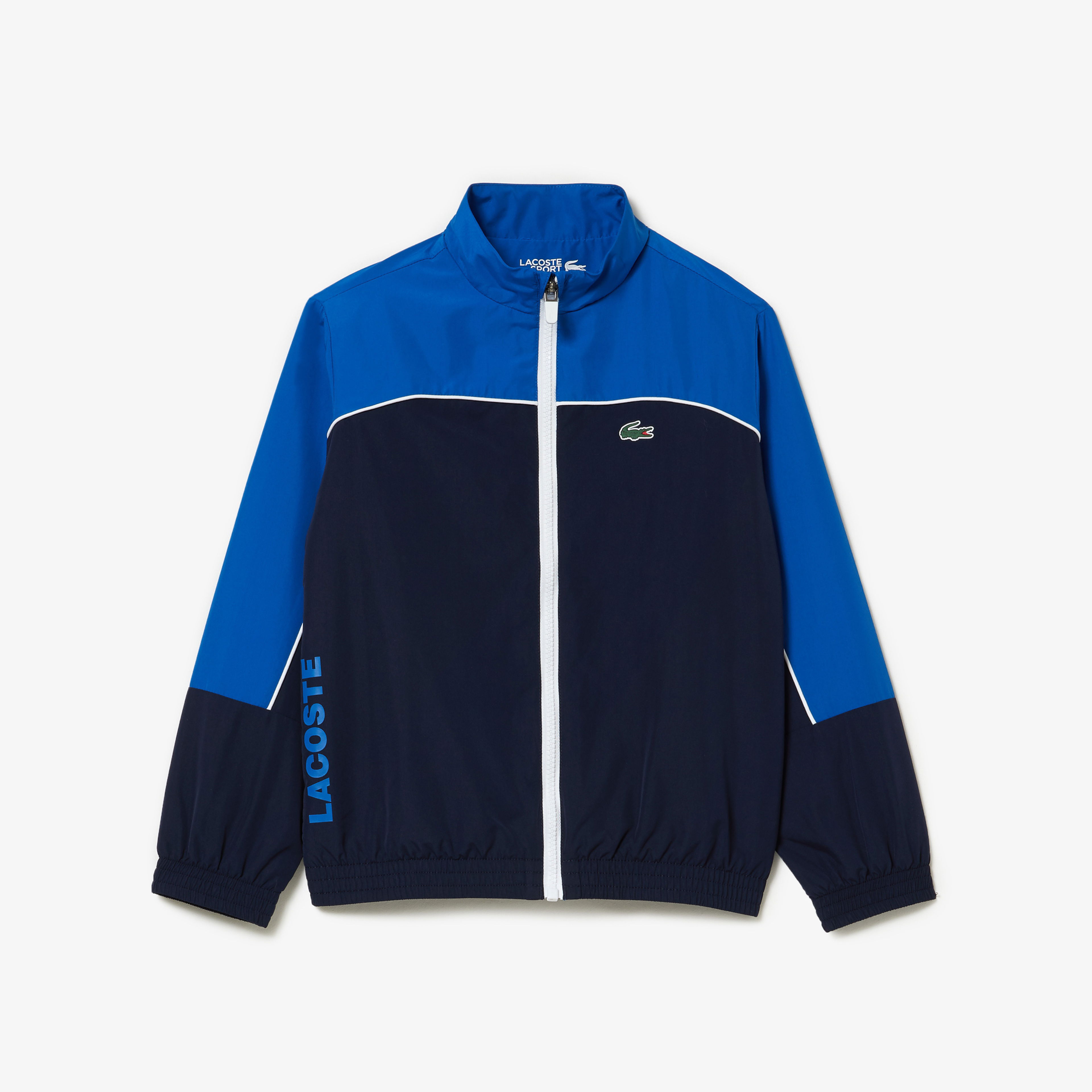 Lacoste SPORT Erkek Çocuk Dik Yaka Renk Bloklu Lacivert Eşofman Takımı
