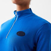 Lacoste Holiday Kadın Slim Fit Uzun Kollu Yarım Fermuarlı Mavi Polo