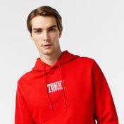 Tommy Hilfiger Reg Essential Graphic Erkek Kırmızı Kapüşonlu Sweatshirt