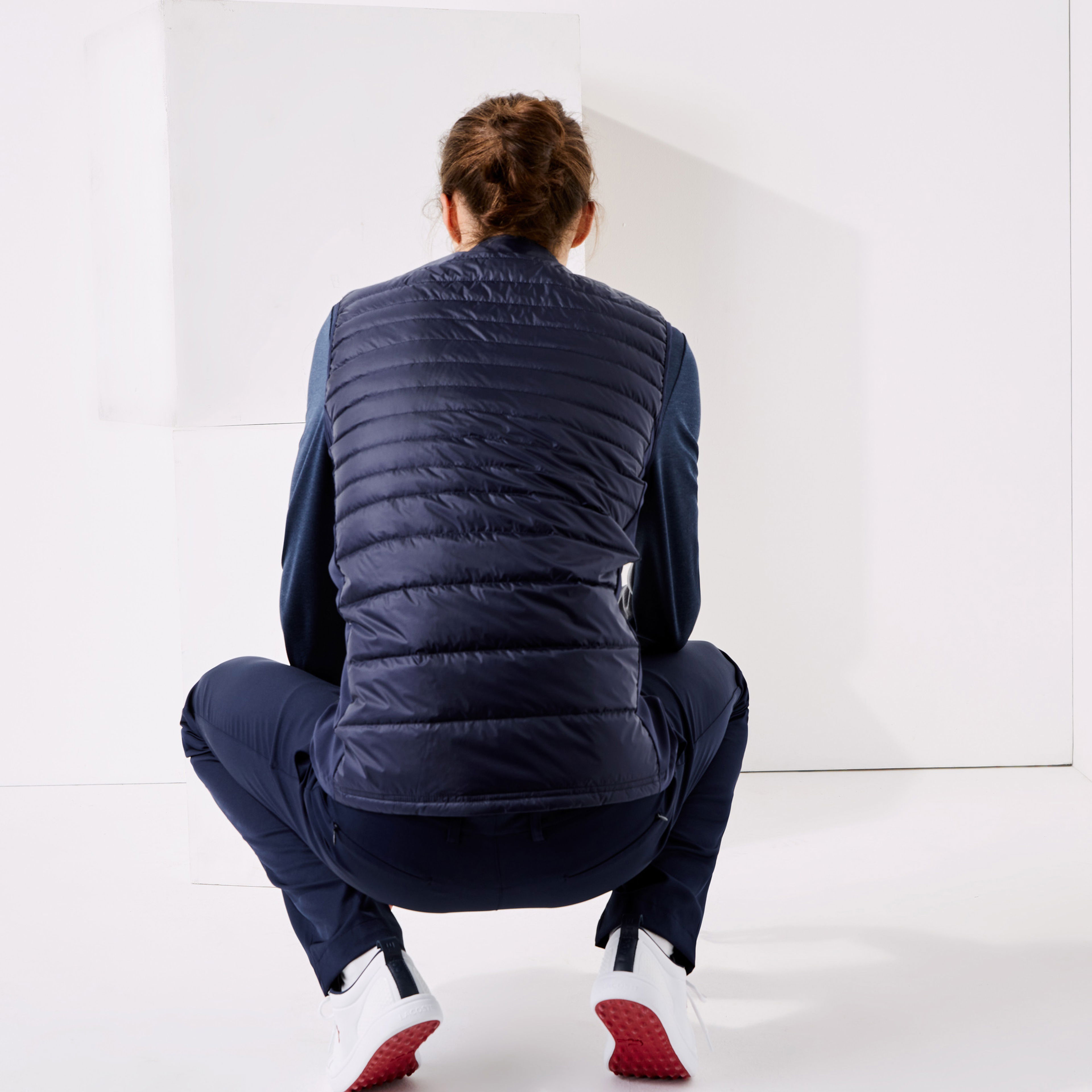 Lacoste SPORT Erkek Dik Yaka Kapitone Lacivert Yelek