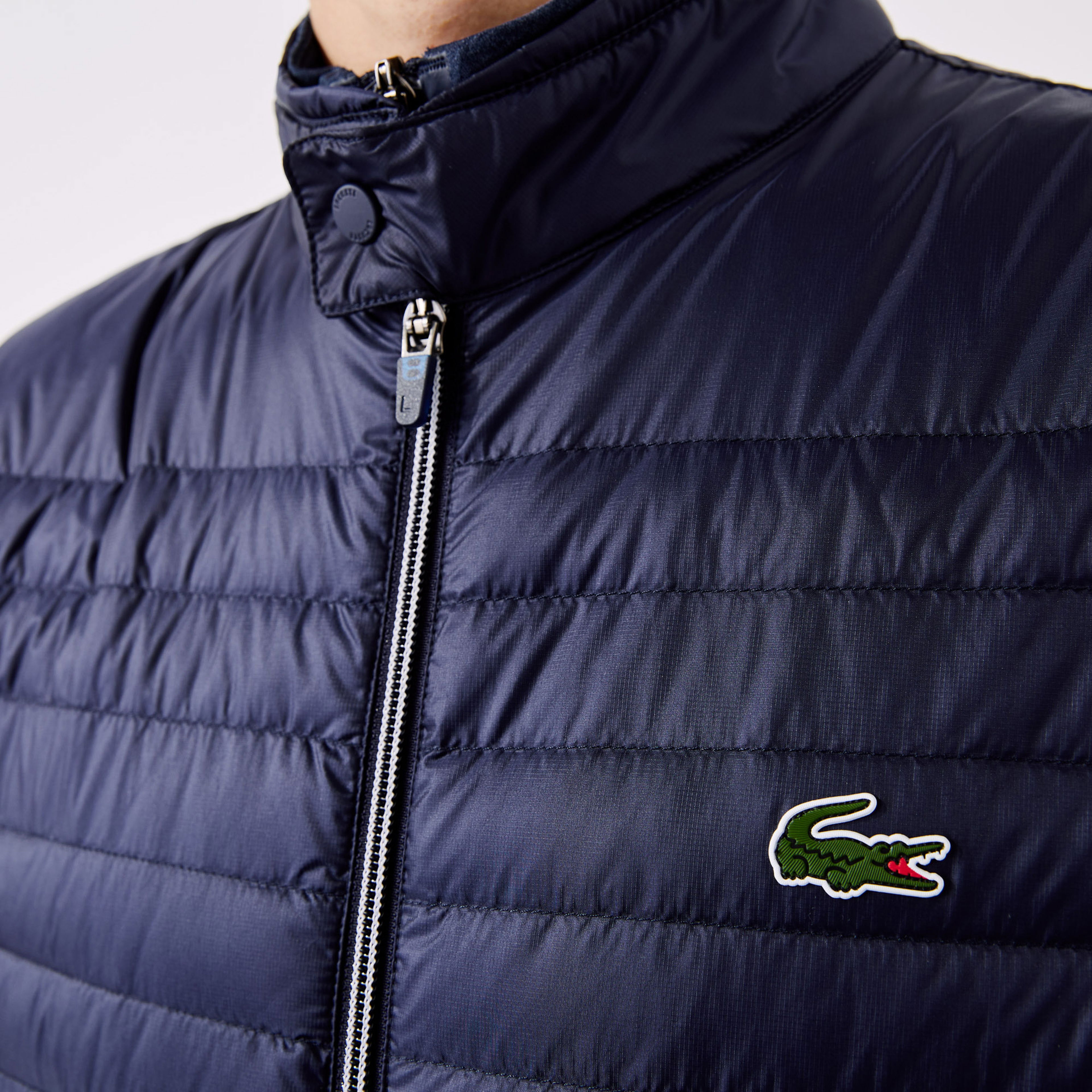 Lacoste SPORT Erkek Dik Yaka Kapitone Lacivert Yelek