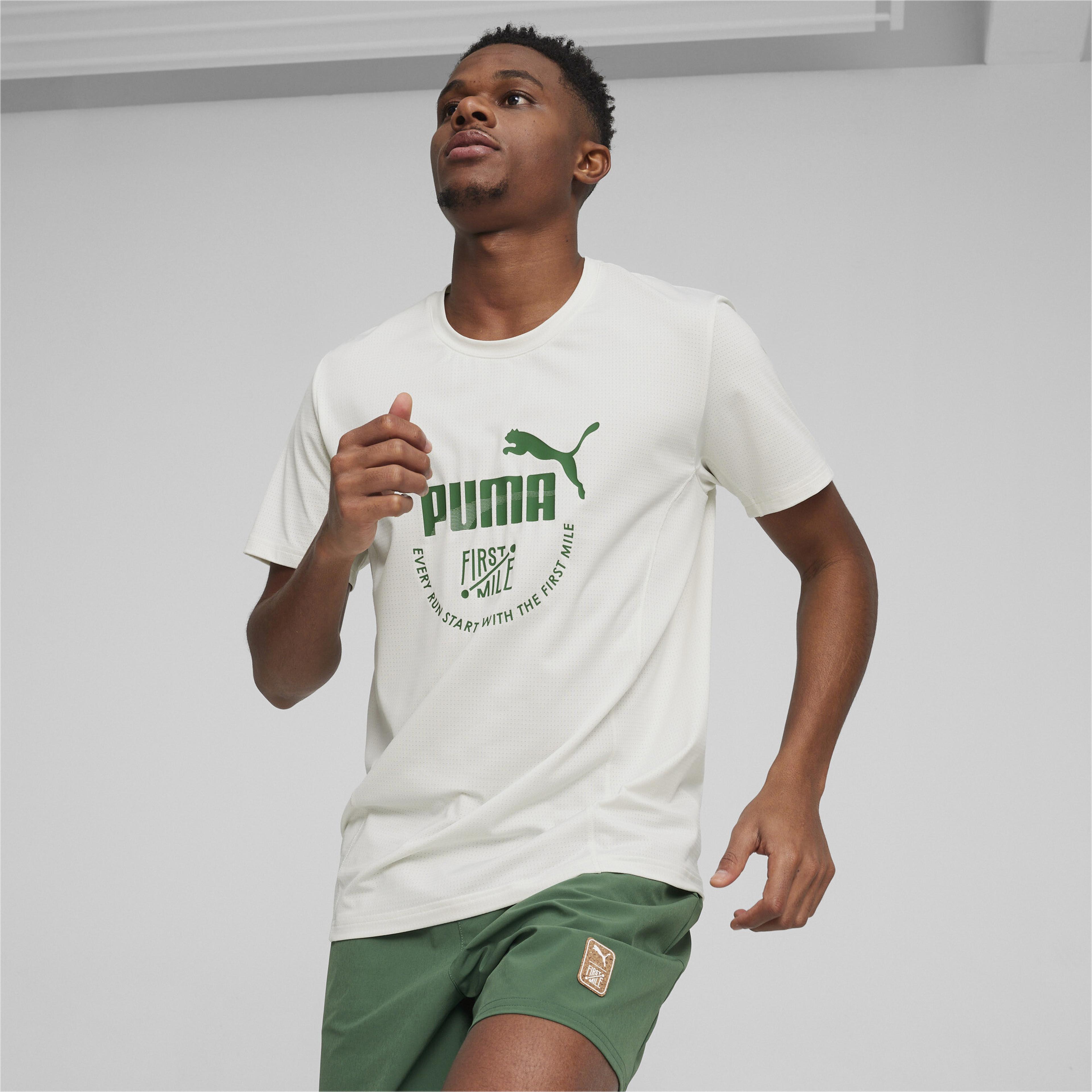 Puma First Mile Erkek Gri T-Shirt