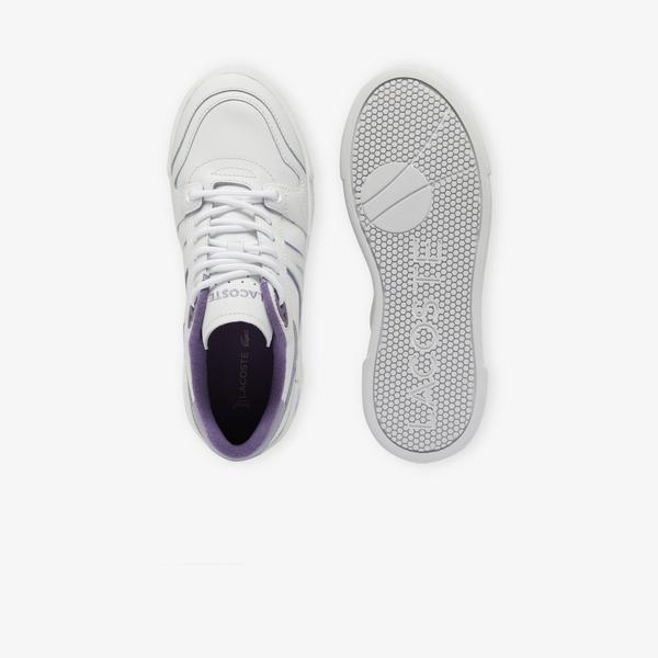 Lacoste L002 Evo Kadın Beyaz/Mor Sneaker_3