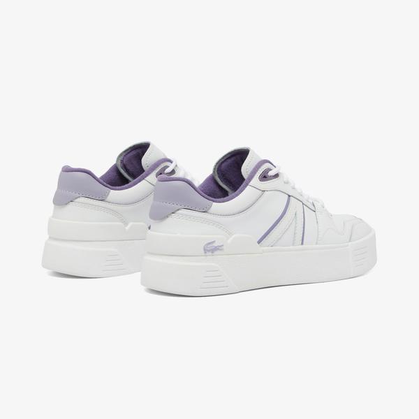 Lacoste L002 Evo Kadın Beyaz/Mor Sneaker_2