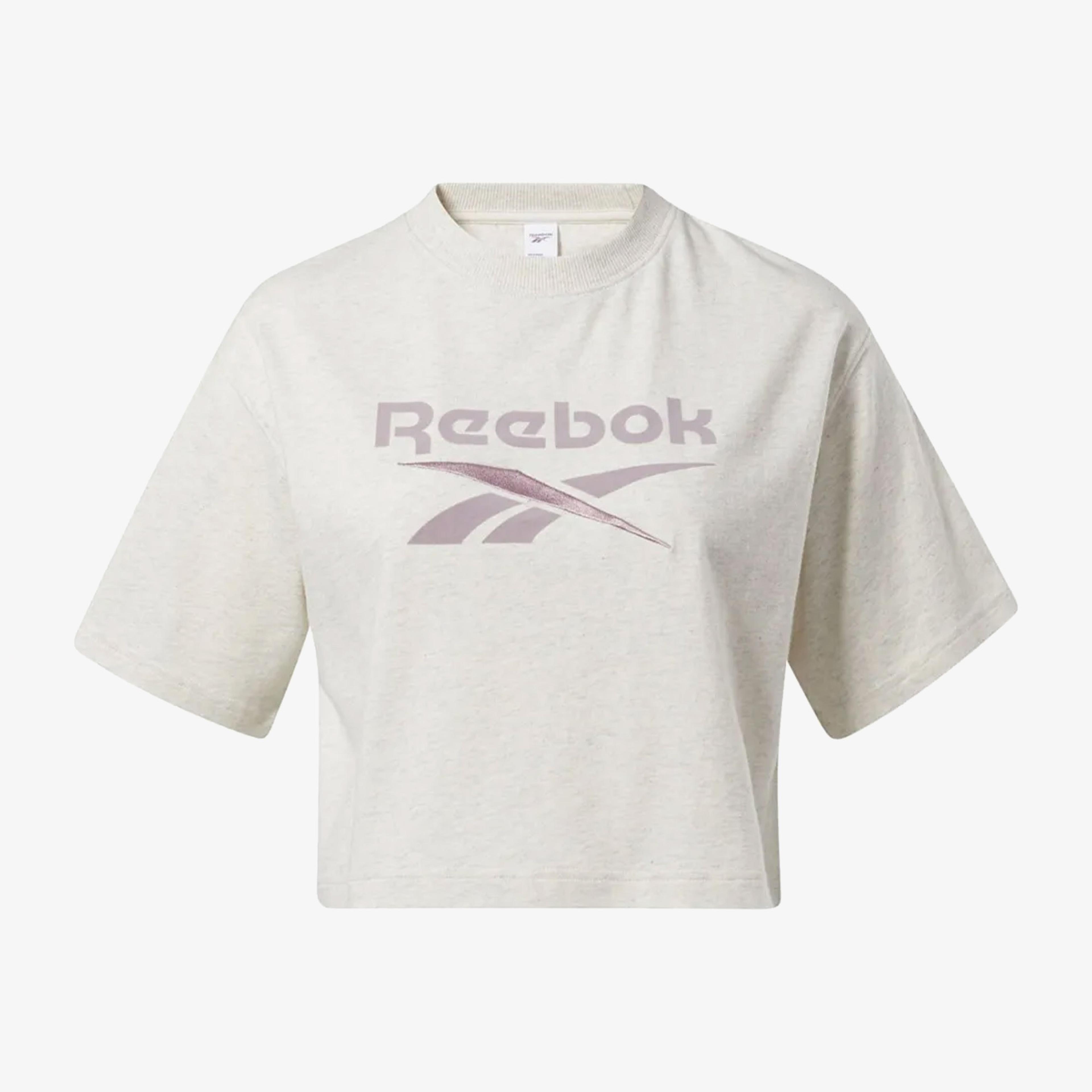 Reebok Classics Big Logo Cropped Kadın Beyaz T-Shirt
